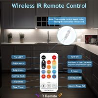 maylit Under Cabinet Lights Plug in, 6 Pcs 12 Inch Multi-Color Under Cabinet Lighting, Super Bright Under Counter Lights for Kitchen, Ultra Thin Dimmable Light for Cabinet, Counter, Workbench, Desk - Image 4