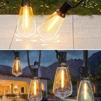 GPATIO 120FT Outdoor String Lights, Waterproof Patio Lights with 64 Hanging Lights ST38 Bulbs, 2700k Shatterproof for Backyard Gazebo Porch Garden Outside Decor - Image 5