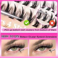 Bottom Lash Clusters DIY Eyelash Extensions 4 Styles Lower Lashes Wispy Bottom Individual Lashes 5-7mm Natural Thin Band Eyelash Clusters 225pcs for Bottom Lash Extension by calphdiar - Image 7