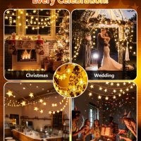 Twinkle Star 100 LED Star String Lights, 33FT Plug in Fairy String Lights Waterproof, Extendable for Indoor, Outdoor, Wedding Party, Christmas Tree, New Year, Ramadan, Garden Decoration, Warm White - Image 7