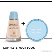 COVERGIRL Clean Matte Pressed Powder, Oil Control Powder, 1 container, .35 Fl Oz, Face Powder, Oil Free Loose Powder, Matte Finish, Lightweight, Shine Free Formula, Leaves Skin Smooth and Clean - Image 10