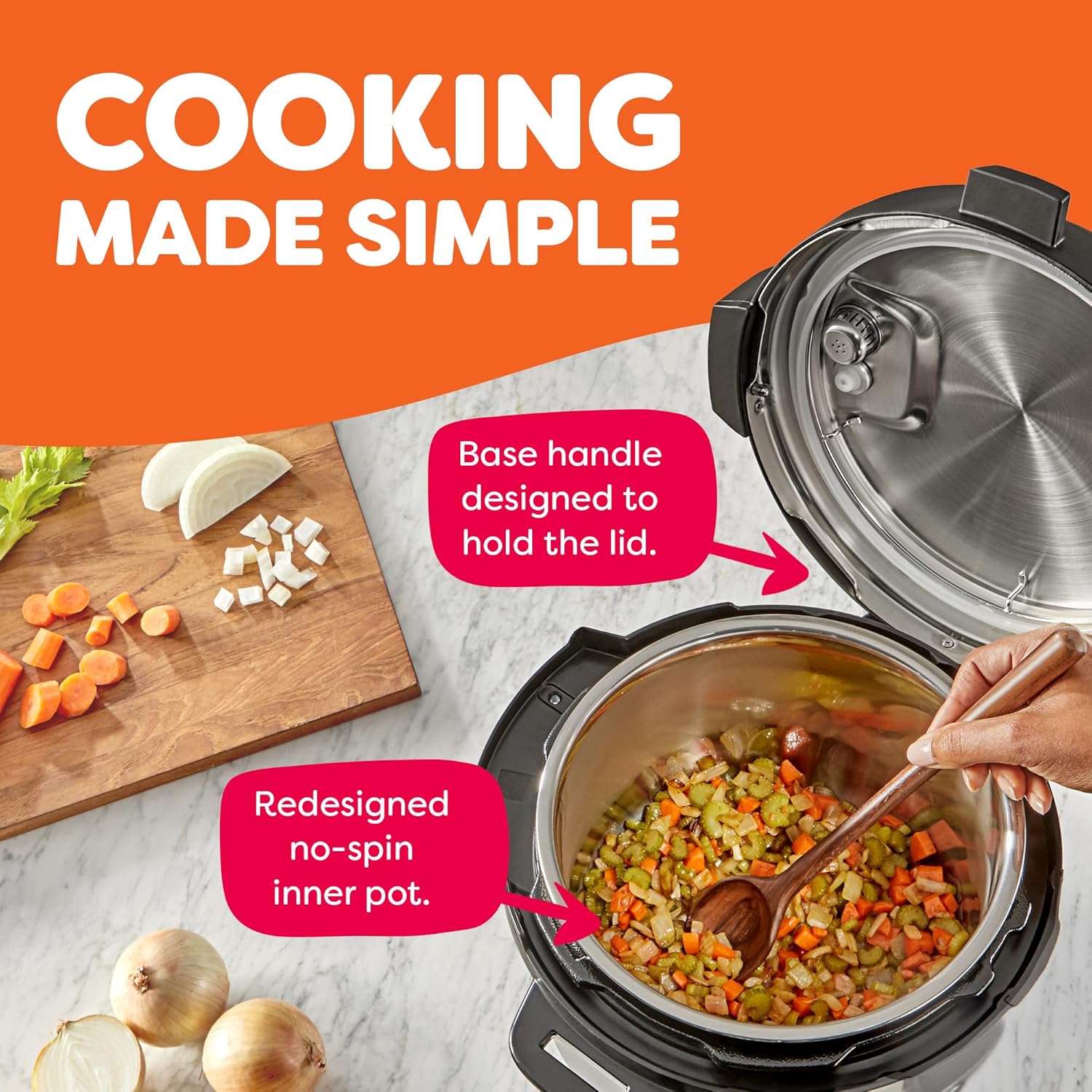 Instant Pot Duo Plus 9-in-1 Multicooker, Pressure Cooker, Slow Cook, Rice Maker, Steamer, Sauté, Yogurt, Warmer & Sterilizer, Includes App With Over 800 Recipes, Stainless Steel, 6 Quarts - Image 7