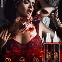 Halloween Fake Blood Makeup, Fake Blood Spray 2.03oz + Dripping Blood 2.03oz, Washable Realistic Fake Blood for Clothes, Sfx Special Effects Makeup Kit for Vampire Monster Zombie Cosplay (Red) - Image 3