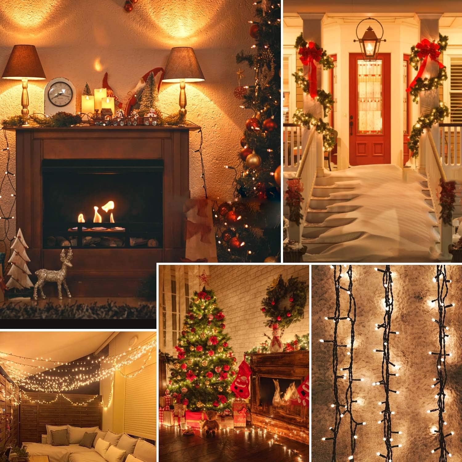 Connectable 240LED 88Ft 13Modes Christmas Lights Outdoor Indoor | Extendable Green Wire Christmas String Lights with Timer | Twinkle Fairy Light Plug in for Xmas Tree Garden Decor Party (Warm White) - Image 2