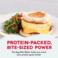 DASH Deluxe Sous Vide Style Egg Bite Maker with Silicone Molds for Breakfast Sandwiches, Healthy Snacks or Desserts, Keto & Paleo Friendly, (1 large, 4 mini) - Aqua - Image 7