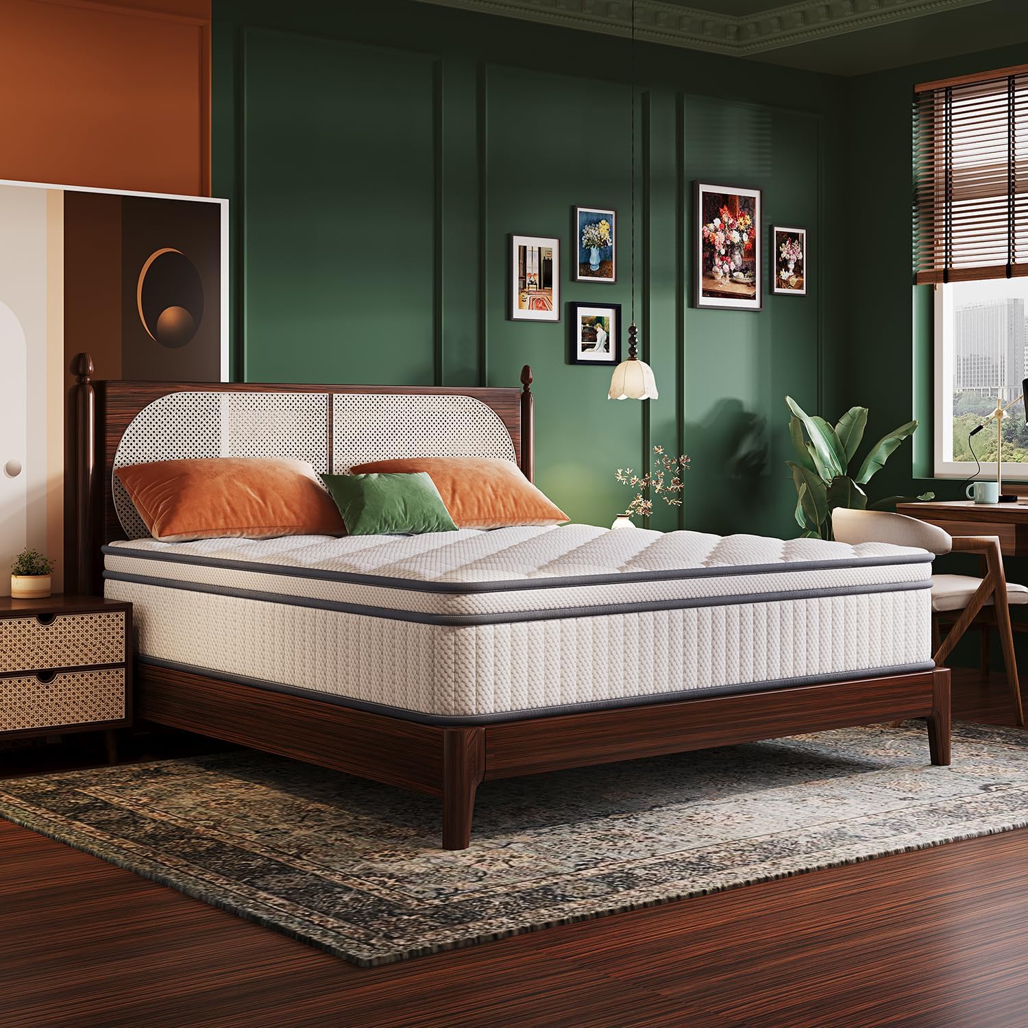 Queen Mattress, 10 Inch Queen Size Mattresses in a Box, Gel Memory Foam Hybrid Mattress for Motion Isolation, Soft and Comfortable, Pressure Relief, Medium Firm Support - Image 2