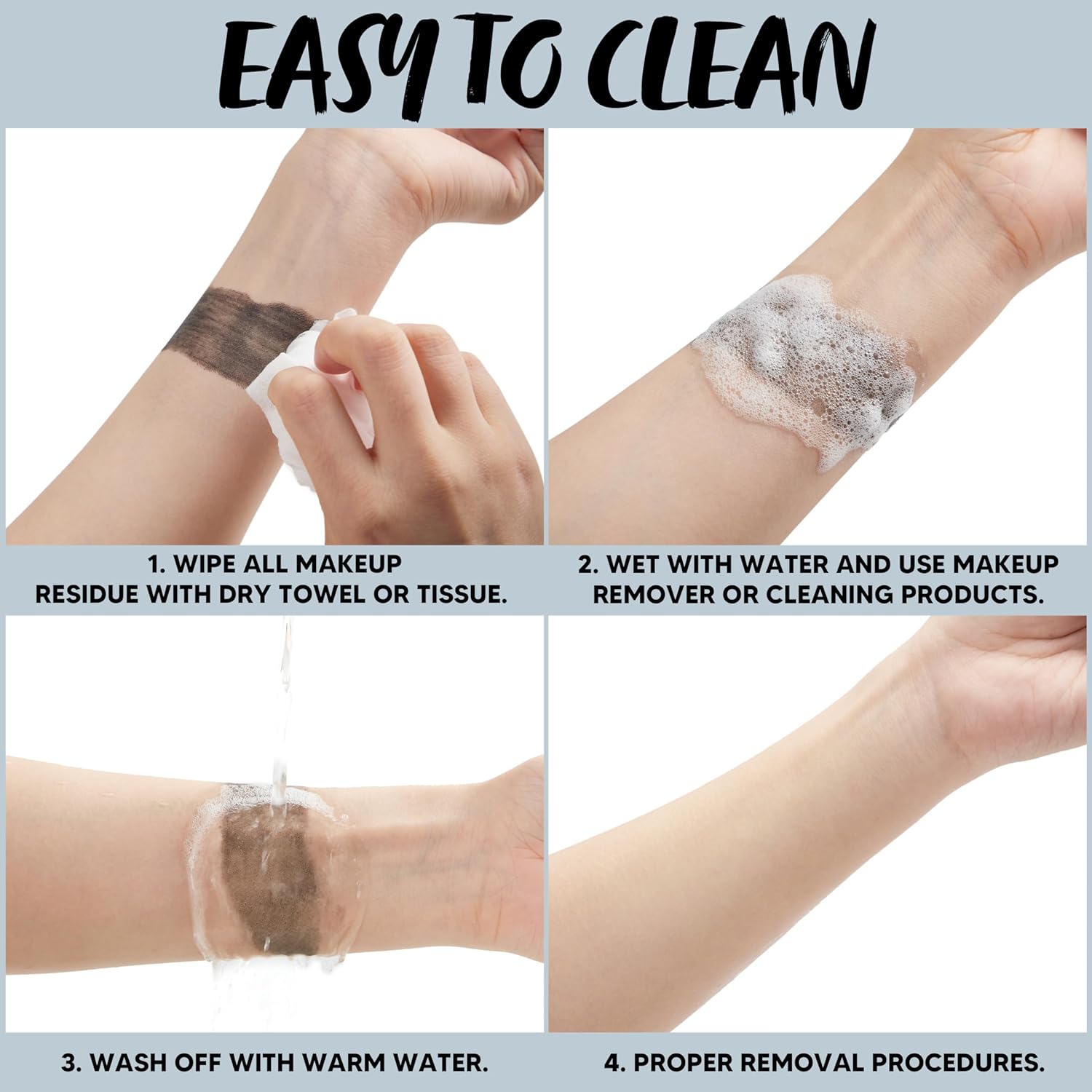 Spooktacular Creations Halloween Face Body Paint Black Lipstick for Adult, Clown SFX Foundation Cream Makeup for Sports Festival or Stage Makeup Cosplay Party Dress Up (0.13 Oz) - Image 6