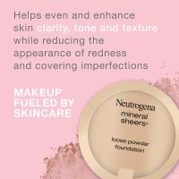 Neutrogena Mineral Sheers Loose Powder Makeup Foundation, Lightweight Face Makeup, Sheer to Medium Buildable Coverage, Sensitive Skin Foundation with Vitamins A, C, & E, Natural Ivory 20, .19 oz - Image 2