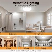 Rechargeable Ceiling Light No Wiring - Battery Operated Led Lights for Bedroom with Remote, Wireless Closet Lights Motion Sensor Night Light Indoor, Living Room Bathroom Home & Kitchen Decor Lighting - Image 7