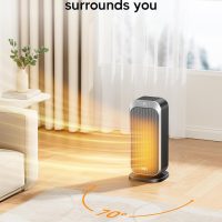 Dreo Quiet Space Heater, 1500W Portable Heaters for Indoor Use with Remote, 70° Oscillation, Fast and Safety Electric PTC Ceramic for Desk Office Bedroom, 12H Timer - Image 4