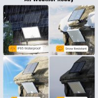 SUPERDANNY Solar Outside Lights with 113 Bright LEDs 7000K, Motion Sensor Outdoor Flood Lights Dusk to Dawn with 16ft Cable IP65 Waterproof, Security Light for Garden Barn Porch 2 Pack - Image 5