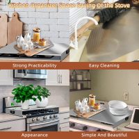Stainless Steel Gas Stove Top Cover, Noodle Board Cooktop Cover, Kitchen Organizer for Gas and Electric Stove Range Expanding Kitchen Space, Large Size 36"x 23.6"x3", Sliver - Image 2
