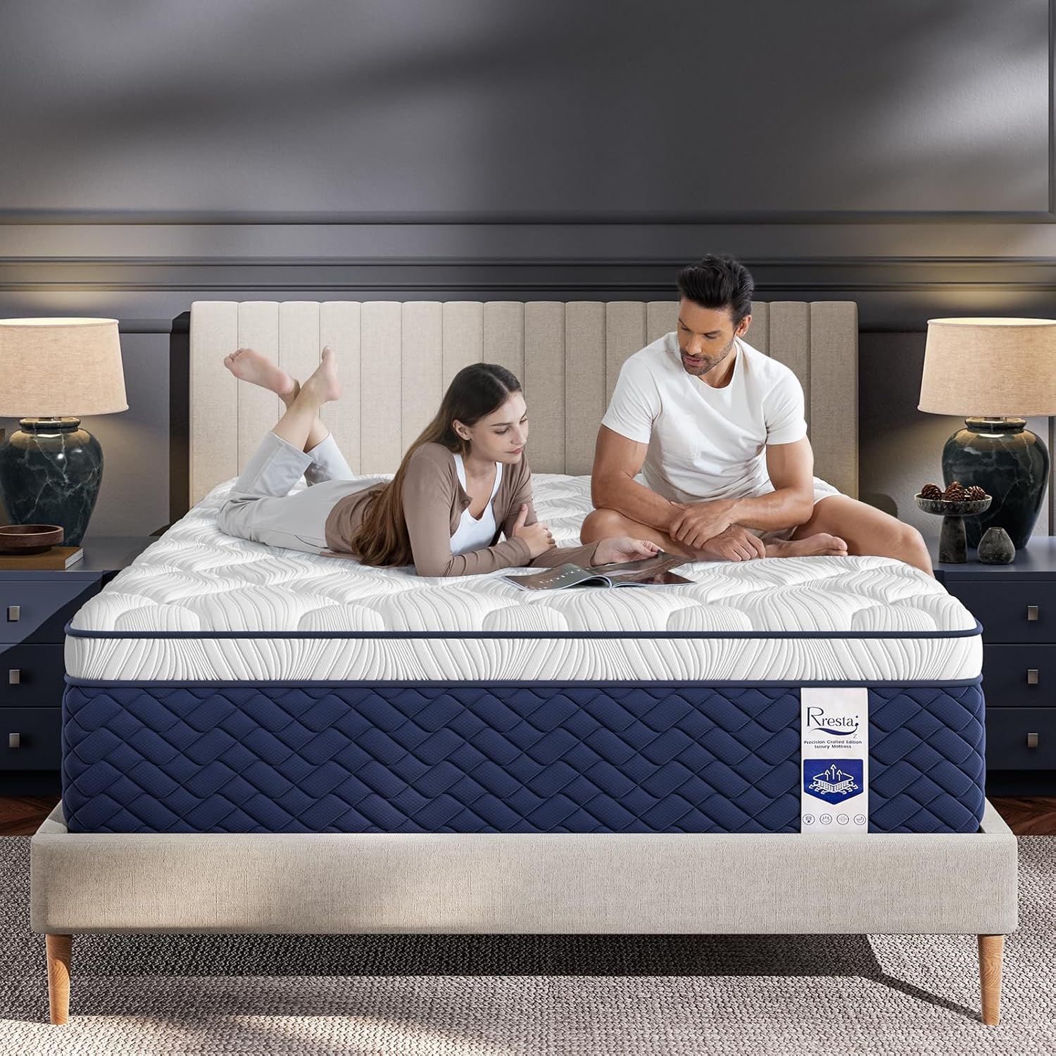 Queen Mattress 14 Inch - Hotel Collection Hybrid Mattress with 5-Zone Support, Luxury Sleep Comfort, Extra Back & Hip Support, Fiberglass-Free, CertiPUR-US Certified, 365-Night Trial - Image 7