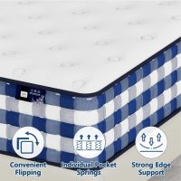 Queen Mattresses 10 Inch,Mattress Queen Size 10 inch,Colchones Mattress in a Box Individually Pocket Springs,10 Inch Queen Mattress Medium Firm,Pressure Relief,CertiPUR-US Certified - Image 3