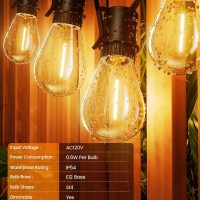 Torkase 50FT Outdoor String Lights LED, S14 Shatterproof Bulbs (15+1), Waterproof Dimmable Patio Lights for Backyard, Porch, Garden - Connectable Commercial Grade - Image 8