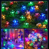 Brightown 60 LED Flower Solar String Lights Outdoor Waterproof Fairy Lights for Garden Yard Fence Patio Christmas Tree Wedding Party Decor, Multicolor - Image 7