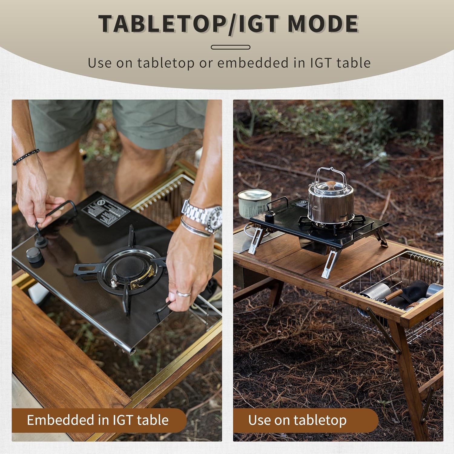 Naturehike Camping Gas Stove for IGT Table, Folding Isobutane Stove with Carry Bag, Portable Camp Stove for Outdoor Car Camping Cooking Tailgating - Image 3