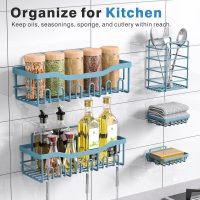 EUDELE 5-Pack Rustproof Stainless Steel Shower Caddy – No Drill Adhesive Bathroom Organizer with Large Capacity, Spacious Shower Shelves for Inside Shower, Kitchen & Home Decor Storage-XL Size - Image 6