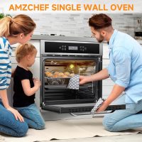 Wall-Oven-24-inch-Wall-Oven, Electric Wall Oven 24 inch, 2.5 Cu.Ft. Single Wall Oven with Frying Basket, 10 Cooking Functions & 8 Shortcut Menu 2800W Built-in Convection Oven - Image 8