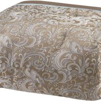 Madison Park Essentials Brystol 24 Piece Room in a Bag Faux Silk Comforter Jacquard Paisley Design Matching Curtains Down Alternative Hypoallergenic All Season Bedding-Set, Queen (90 in x 90 in), Blue - Image 8