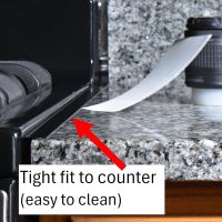 TrueGem Stove Gap Covers - 23.4", Black, Stainless Steel - Image 2