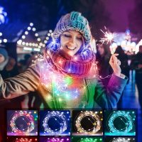 Minetom Fairy Lights Color Changing - 33FT 100 LED String Lights with Remote,11 Modes, USB Fairy Lights Indoor, Twinkle Christmas Fairy Light for Bedroom Indoor Classroom - Image 4