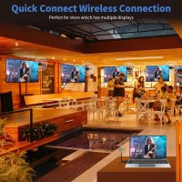 Wireless HDMI transmitter and 4 receivers, 2025 upgraded multi TV extender, plug and play, 5.8G/ 2.4G@60Hz 165FT,HDMI Wireless splitter transfers of videos from laptops/camera to multiple TVs/monitors - Image 4