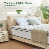 Full Size Mattress, 12 Inch Full Mattress in a Box, Cooling Memory Foam and Individual Pocket Springs for Motion Isolation & Edge Support, Medium Firmness for Pressure Relief - Image 5
