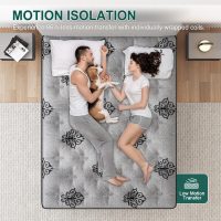 Full Mattress, 12 Inch Hybrid Mattresses Bed in a Box with Gel Memory Foam & Pocket Spring, Euro Top, Medium Firm for Back Support & Pressure Relief, Motion Isolation, Grey - Image 4
