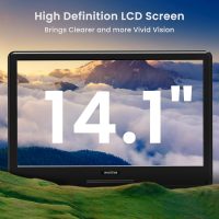 WONNIE 16.5" Portable DVD Player with 14.1" Large HD Swivel Screen, 6 Hours Rechargeable Battery, DVD Player Portable Support MP4, MKV Video & USB/SD Card/Sync TV, High Volume Speaker, All Regions - Image 2