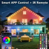 300FT Permanent Outdoor RGB Lights, IP67 Waterproof Smart Eave Lighting, with App/Remote Control Eaves Light, DIY LED Scenes Modes for House Roof Decor,Christmas,Party,All Holiday and Daily. - Image 2