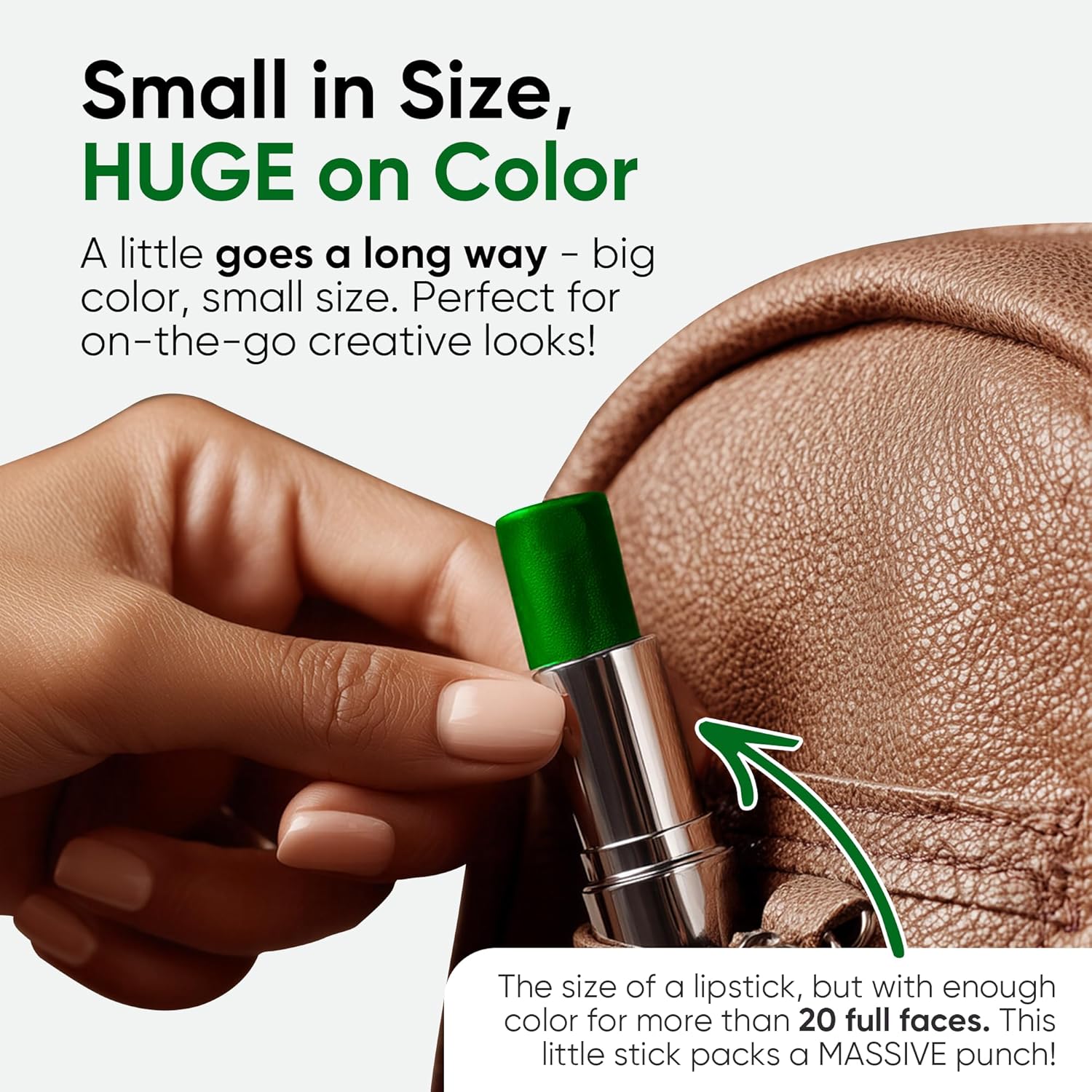 Blue Squid PRO Forest Green Face Paint Stick - Waterproof Body Paint for Adults & Kids Eye Black Baseball, Eyeblack Softball - Hypoallergenic Twist-Up Non-Toxic Makeup Stick for Cosplay, Sports, SFX - Image 3