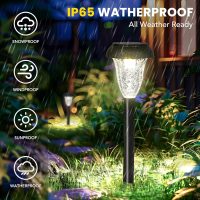 GIGALUMI 12 Pack Solar Light Outdoor Waterproof, Cool White Pathway Lights Solar Powered, Landscape Lighting, Garden Lights for Decor, Patio, Garden, Yard, Pathways, Walkway - Image 5
