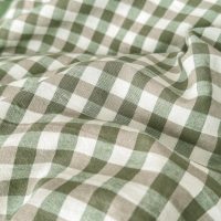 Queen Comforter Set Green Gingham Comforter Modern Style Checkered Pattern Comforter Set Boho Grid Plaid Bedding Comforter Lightweight Fluffy Soft Grid Bedding Set Queen Size Breathable - Image 9