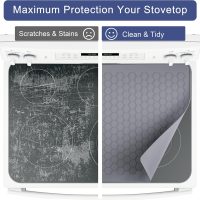 Stove Top Covers - 30" x 21" Extra Large, Heat Resistant Silicone Stove Top Protector, XL Dish Drying Mat for Kitchen, Ceramic & Glass Cooktop Protector, Grey - Image 2