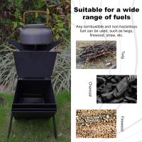 Rocket Stove Wood Burning Camp Stove Rocket Stove for Cooking Portable Wood Mini Burning Stove, Fire Camping Stove for Cooking backyard cooking Camping grill outdoor events BBQ Comes with storage bag - Image 5