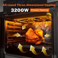 Empava 24" 10 Cooking Functions W/ Rotisserie Electric LED Digital Display Touch Control Built-in Convection Single Wall Oven EMPV-24WOC02 - Image 2