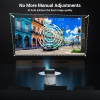 2000 ANSI 4K Full HD Projector with WiFi and Bluetooth, HAPPRUN Movie Home Theater with Auto Focus, 300'' Display for Indoor/Outdoor, Smart Proyector Compatible with Phone/TV Stick/PC/PS5 - Image 3