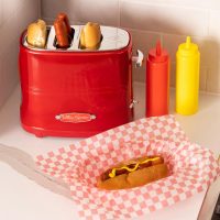 Nostalgia 2 Slot Hot Dog and Bun Toaster with Mini Tongs, Retro Toaster, Cooker that Works Chicken, Turkey, Veggie Links, Sausages Brats, Metallic Red - Image 7