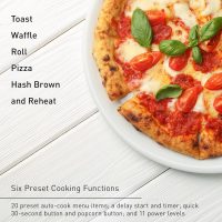 Panasonic FlashXpress Toaster Oven Countertop, 4-Slice Compact Size w/Double Infrared Heating, PFAS-free, 6 Auto Cook Options & Precise Temperature Control, 1300W - NB-G200P (Stainless Steel) - Image 4