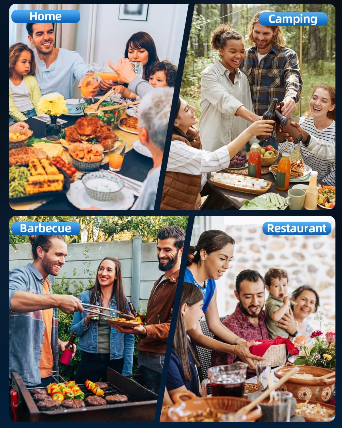 XinXu Gravity Electric Pepper and Salt Grinder Set, Adjustable Coarseness, Battery Powered with LED Light, One Hand Automatic Operation, Black -2 Pack - Image 5