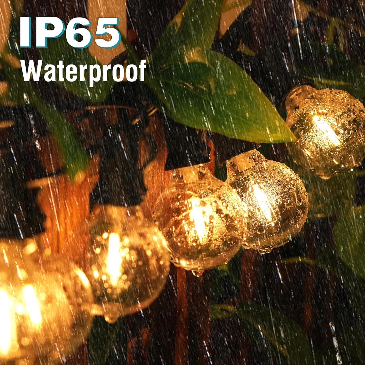 kolpop 50FT Outdoor String Lights with Dimmer Timer, G40 LED Patio Light with Edison Shatterproof Bulbs, Waterproof Connectable Hanging Lights for Outside Backyard Gazebo - Image 4