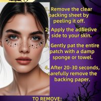 6PCS Halloween Spider Glitter Freckles Face Tattoo, Halloween Makeup Patches for Face Rave Costume Accessories (Spider Kiss) - Image 6
