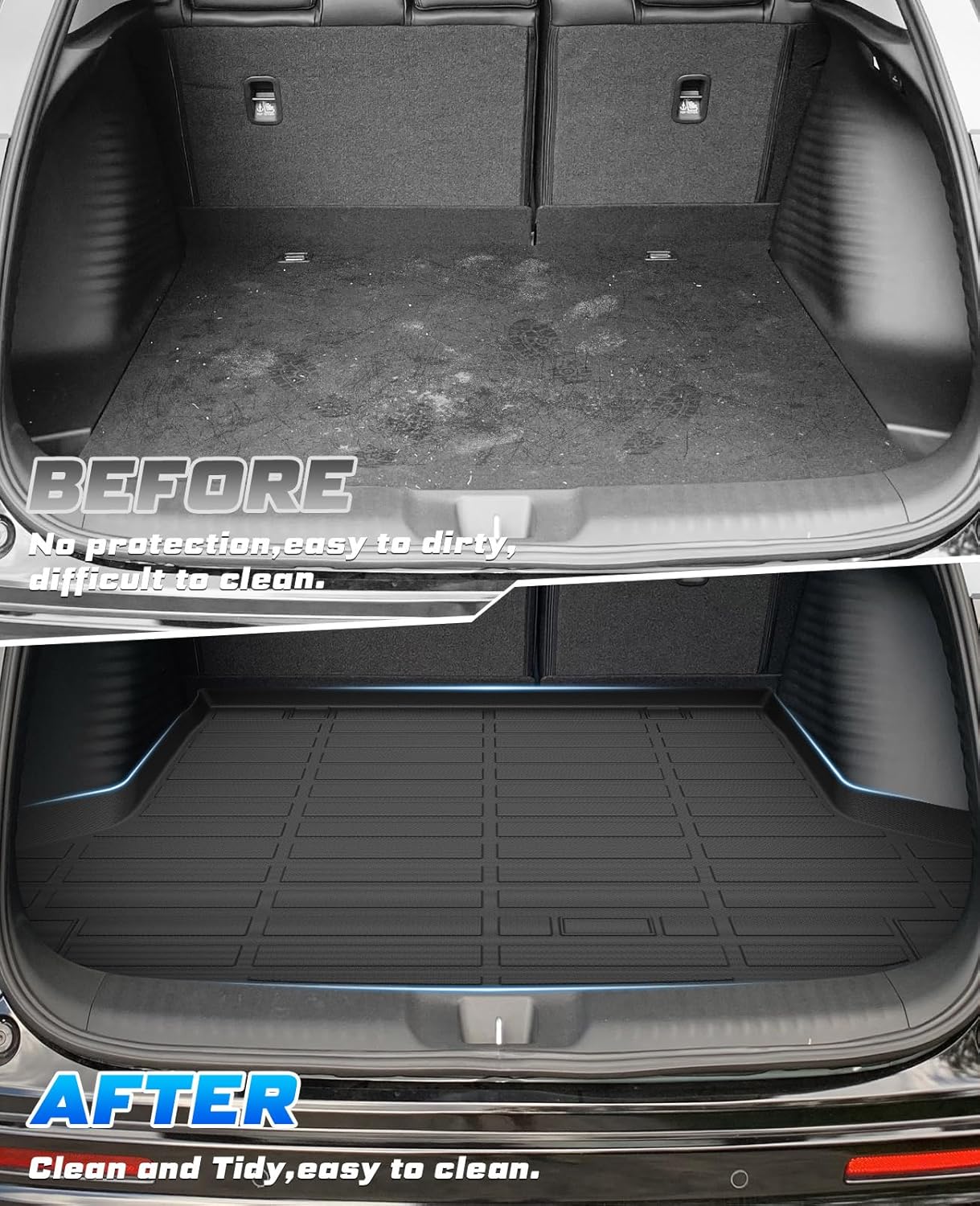 Cargo Liner for Honda HR-V 2023 2024 2025 HRV Hybrid Accessories TPE Cargo Mat All Weather HRV Rear Cargo Trunk Mat Waterproof Black - Image 3