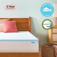 LINENSPA Memory Foam Mattress Topper - 2 Inch Gel Infused Memory Foam - Plush Feel - Cooling and Pressure Relieving - CertiPUR Certified - Dorm Room Essentials - Queen Size - Image 5