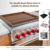 Wolki Noodle Board Stove Covers - 30"L x 22"W x 2.5"Th Heavy-Duty Gas & Electric Stove Top Cover with Built-in Handles for RV and Wooden Serving Tray - Image 3