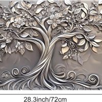 Stove Top Cover 28 x 20 inches Silver Tree of Life Stove Top Covers Pad Glass Flat Top Stove Mat for Kitchen Counter Fit Under Coffee Maker Pot Water Absorbent Mat Diatomite - Image 8