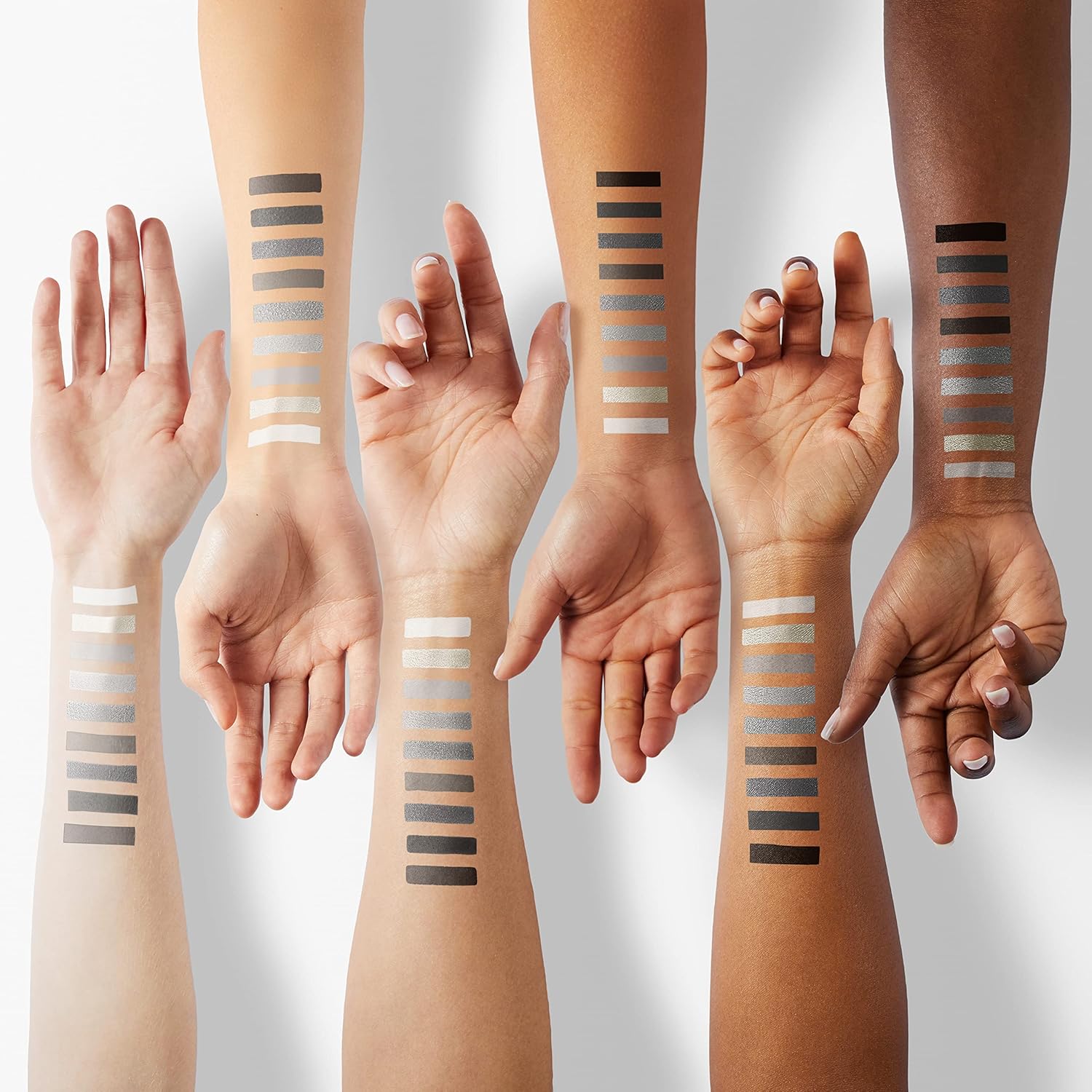 ecofavor Black Smoky Eye shadow Palette, DE’LANCI PANDA 9 Colors True Black Dark Grey Smokey Goth Makeup Pallet, 9 Soft Matte Shimmer High Pigmented Basic Black White Gray Shade for Halloween - Image 4