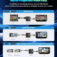 Car TV Mate Max HDMI Adapter 3-in-1 Multimedia Converter for TV Stick Streaming Box DVD Player Game Console Plug & Play Wireless CarPlay & Android Auto for iPhone Smartphones - Image 6