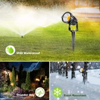 5W Low Voltage Landscape Lights Outdoor 12V AC/DC LED Landscape Lighting 3000K Warm White Waterproof Garden Spotlights 500LM COB Landscape Pathway Lights for Yard,Tree (8Pack with Connectors) - Image 4